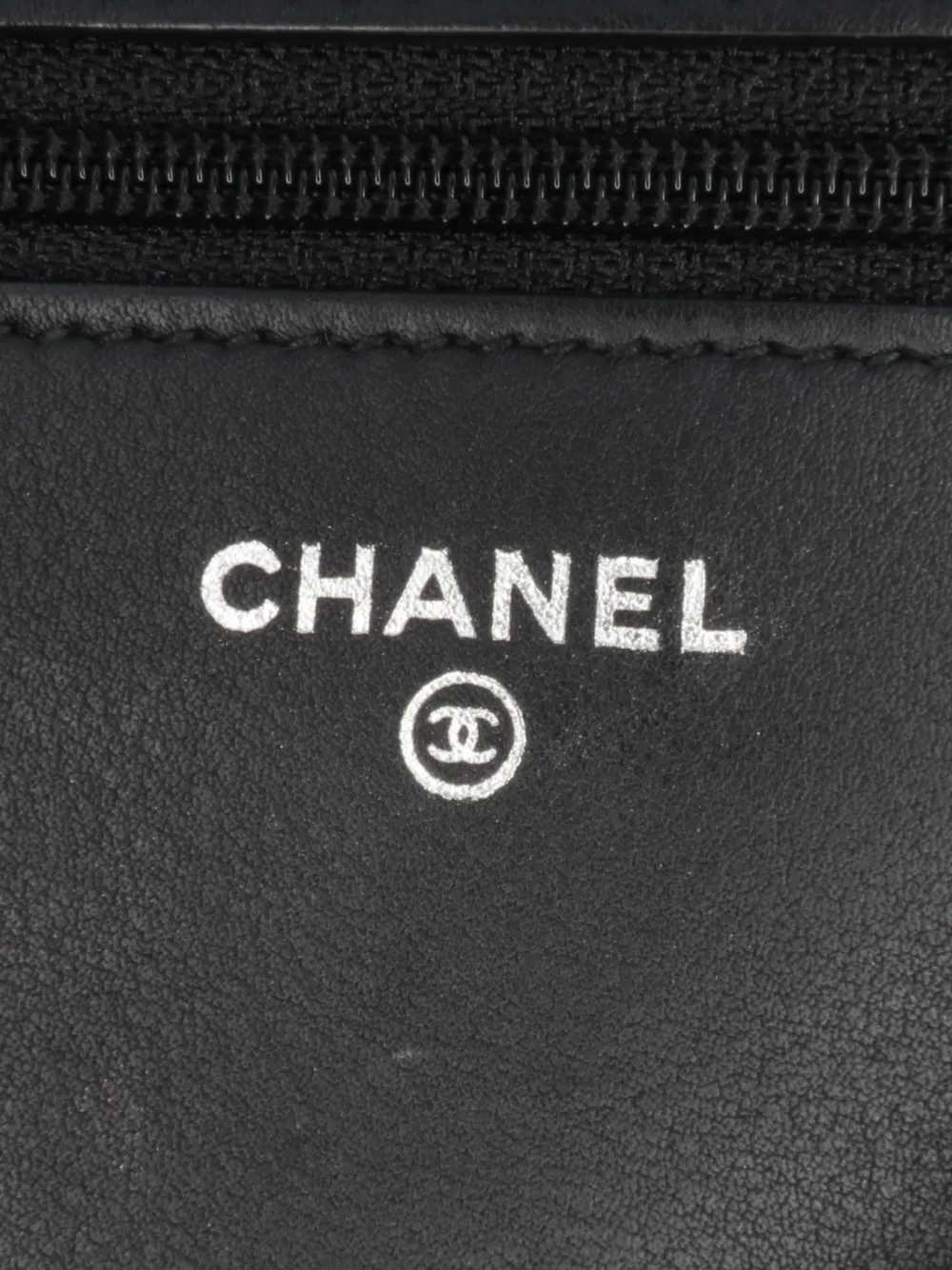 Pre-owned Chanel 2013-2014 Cc Patent Diamond Wallet On Chain Crossbody Bag In Black