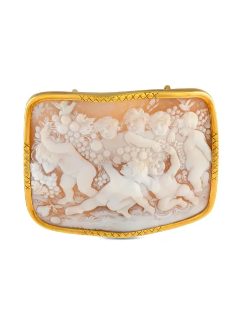 LB Exclusive 18K yellow gold Cameo Di Bambino brooch