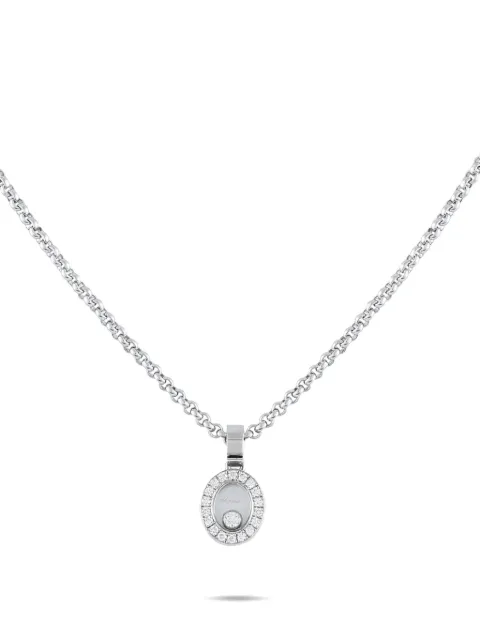 Chopard Pre-Owned 18K white gold Happy Diamond necklace
