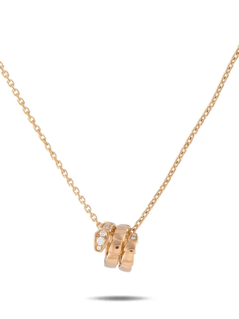 Bvlgari Pre-Owned 18K rose gold Serpenti diamond necklace