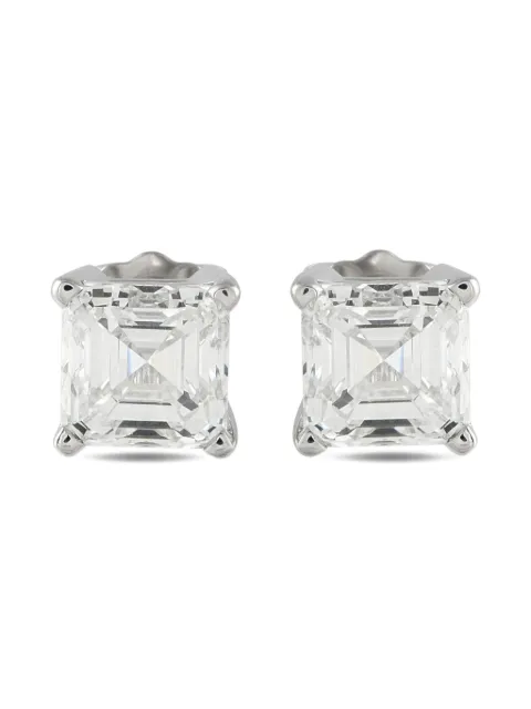 LB Exclusive platinum diamond stud earrings