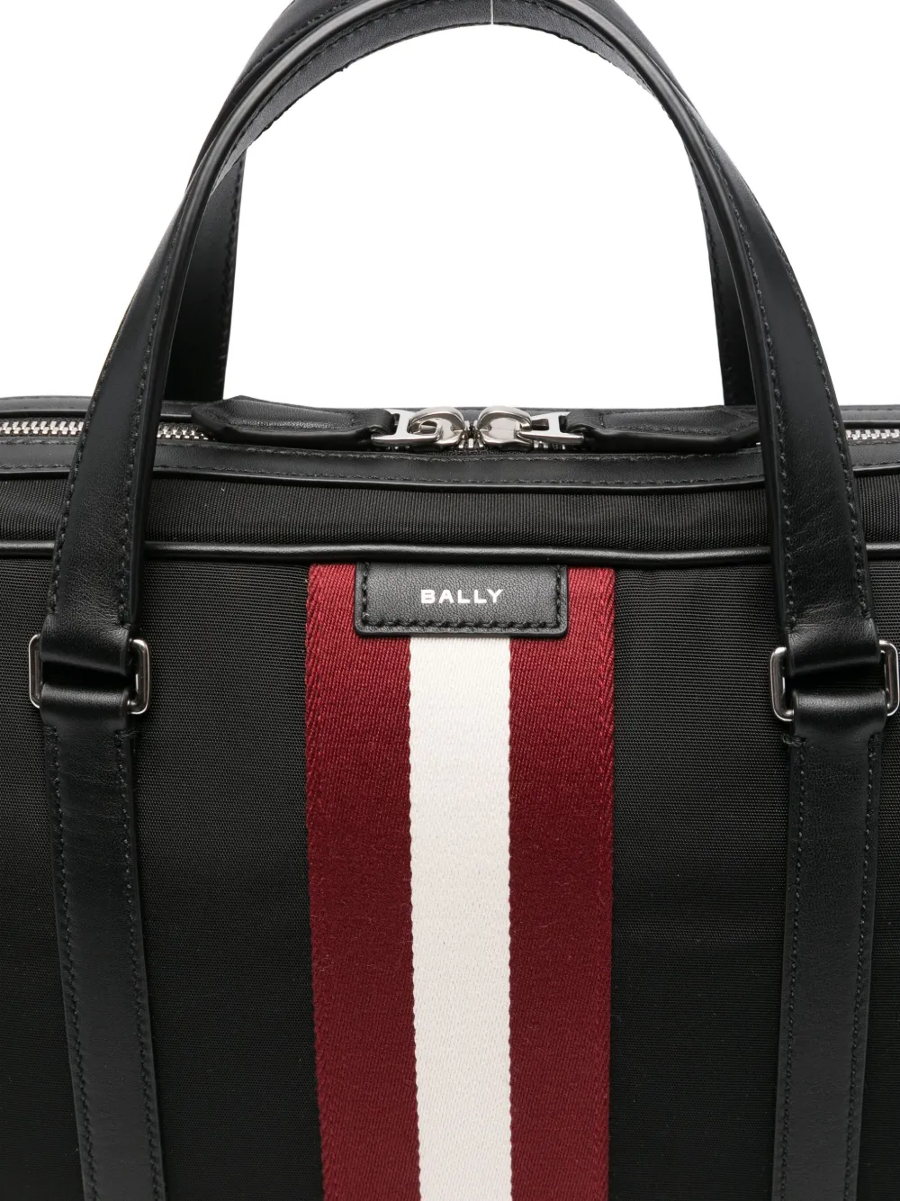 Bally Aktetas met leren afwerking en streepdetail Zwart