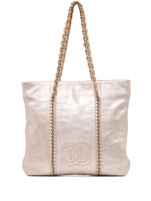 CHANEL Pre-Owned 2005-2006 Metallic Goatskin Luxe Ligne tote bag