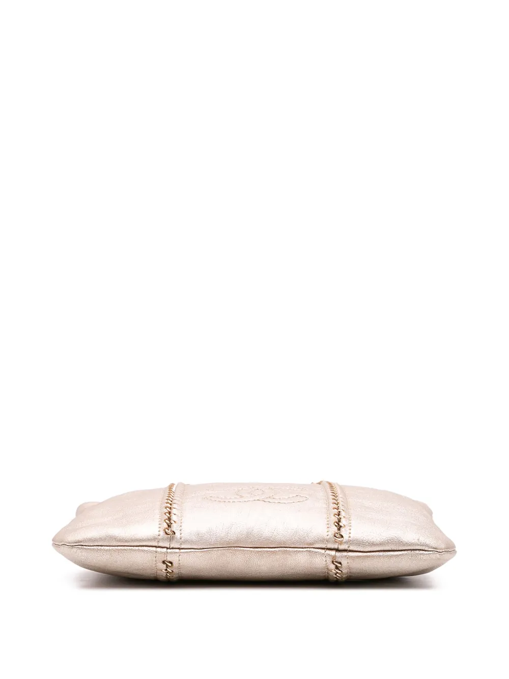 Pre-owned Chanel 2005-2006 Metallic Goatskin Luxe Ligne Tote Bag In Gold