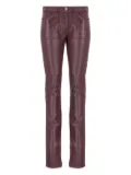 Laneus metallic-effect trousers - Red