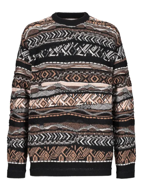 Laneus fairisle-pattern crew-neck sweater