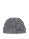 Laneus logo-embroidered beanie hat - Grey