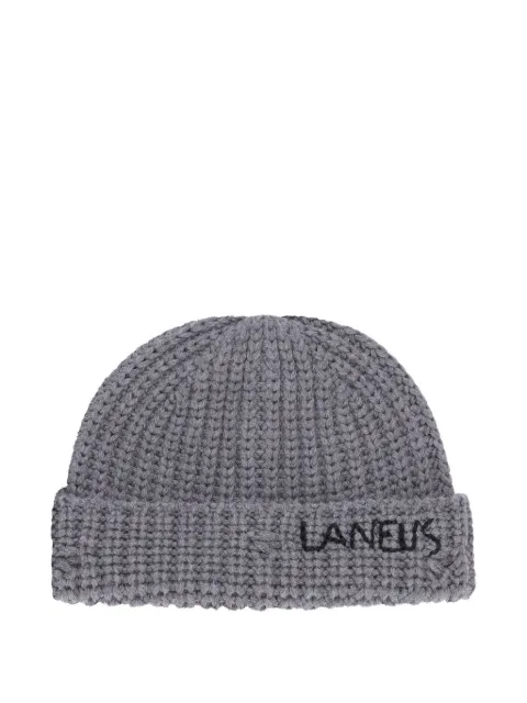 Laneus logo-embroidered beanie hat