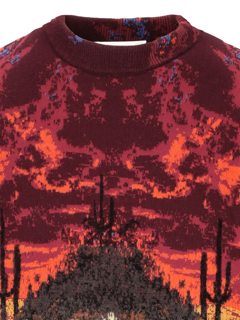 Laneus Trui met jacquard Rood