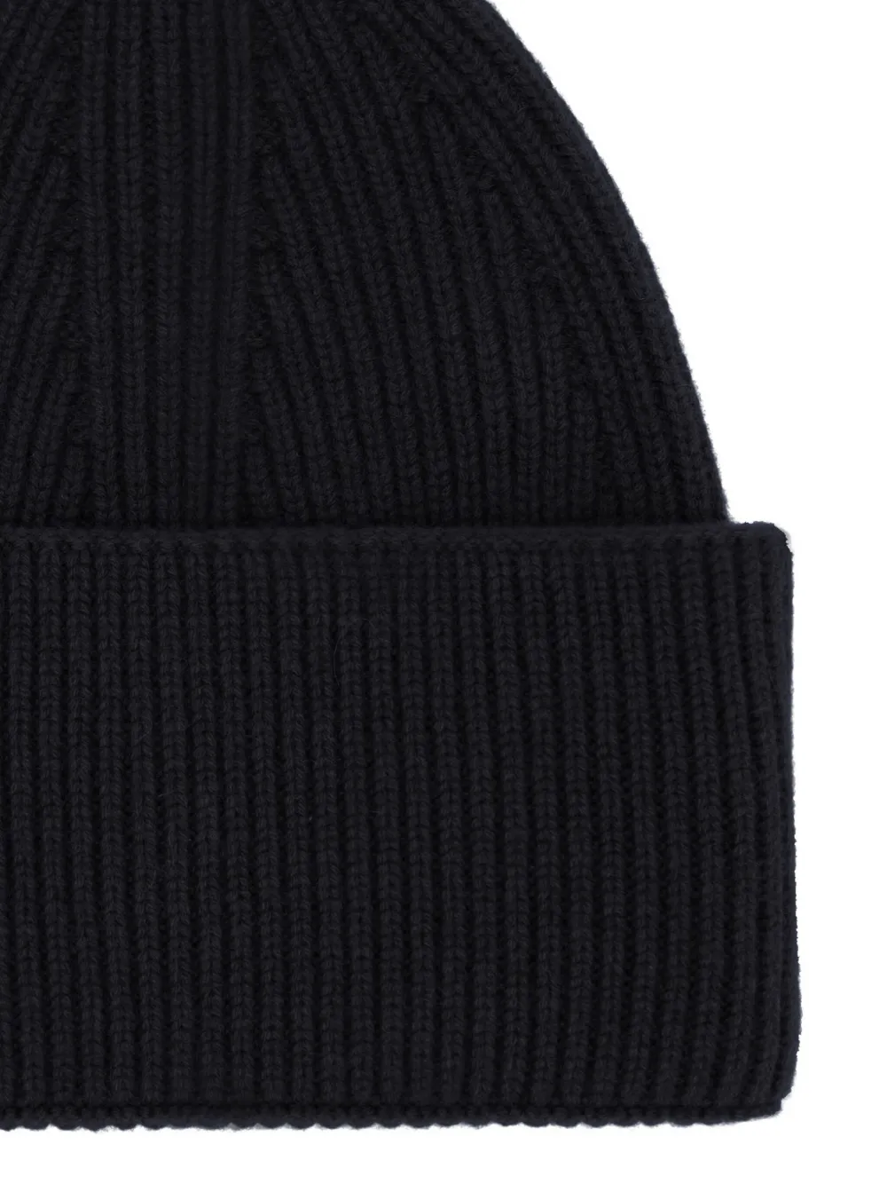 Laneus Ribbed Knit Beanie In Black
