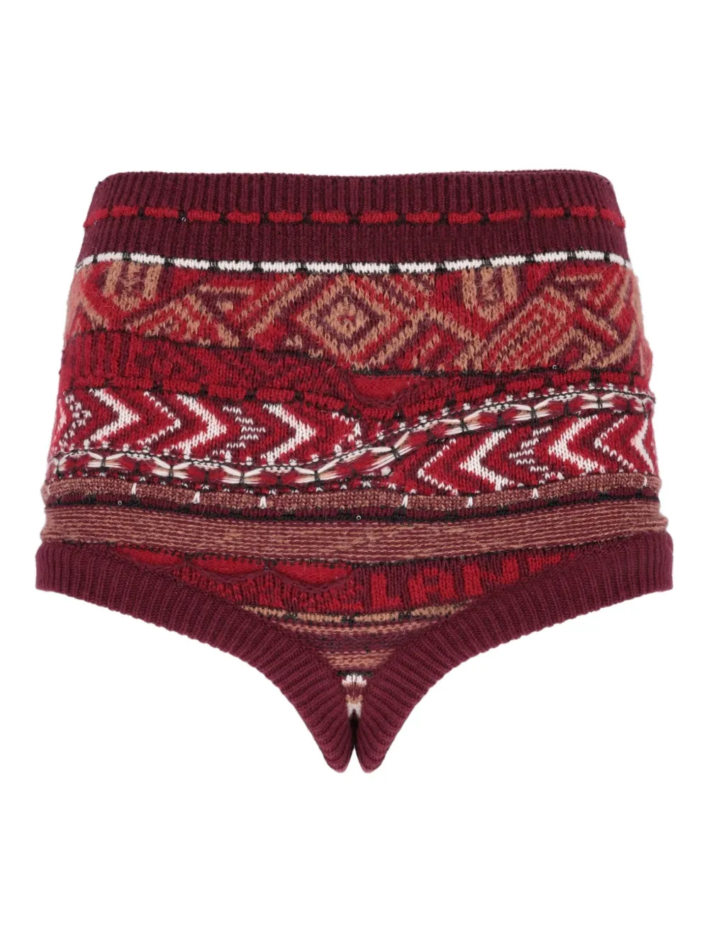 Laneus geometric-pattern shorts | Red | Image 1