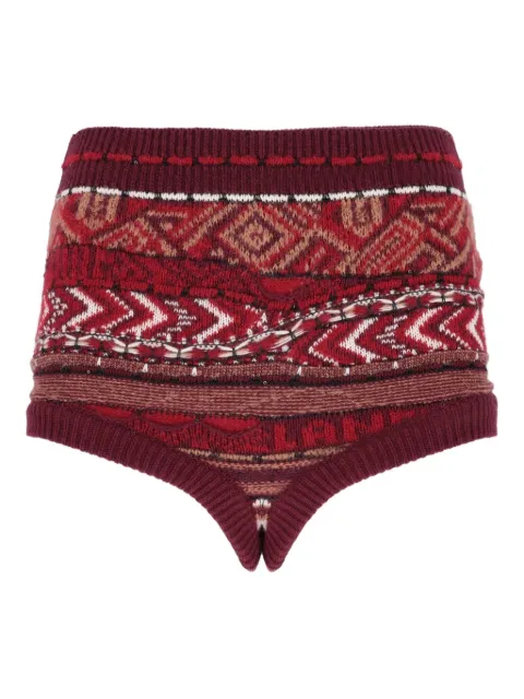 Laneus geometric-pattern shorts