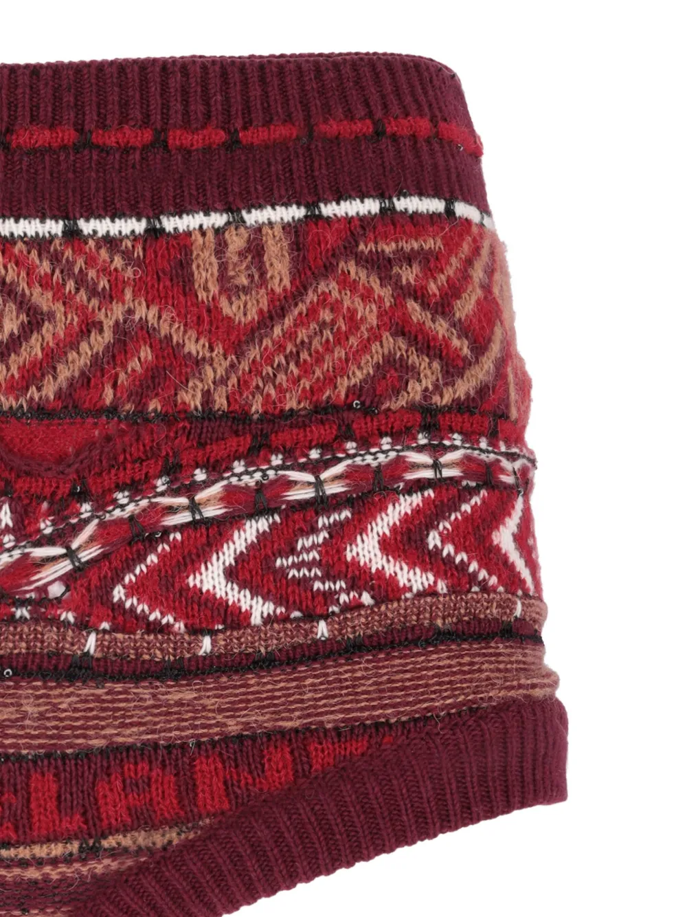 Laneus Shorts met geometrisch patroon Rood