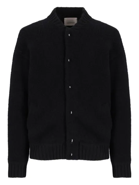 Laneus boucle buttoned-up bomber jacket