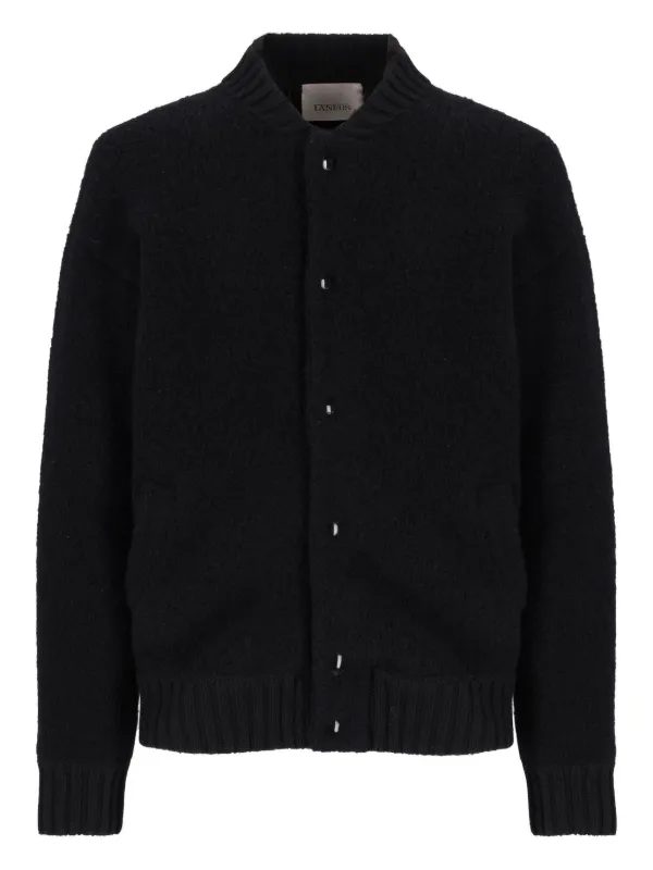 Laneus Boucle buttoned-up Bomber Jacket Black FARFETCH PH