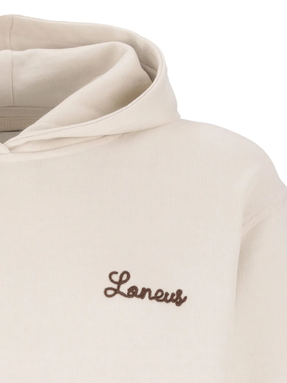 Laneus Embroidered-logo Hoodie In Neutral