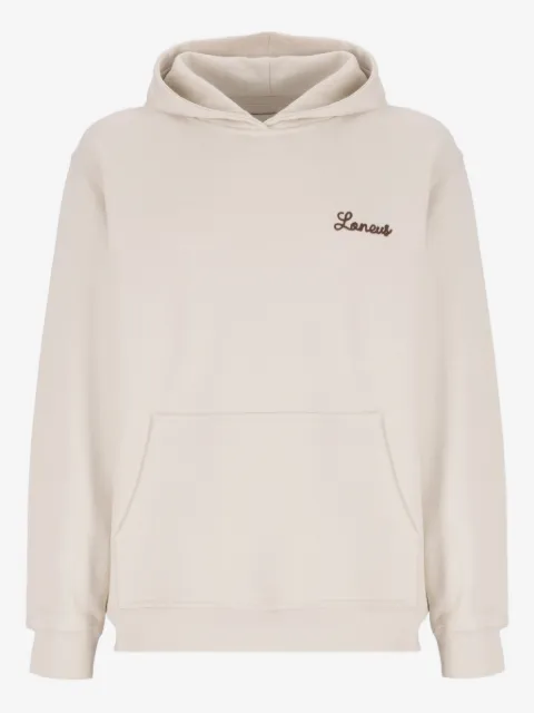 Laneus embroidered-logo hoodie