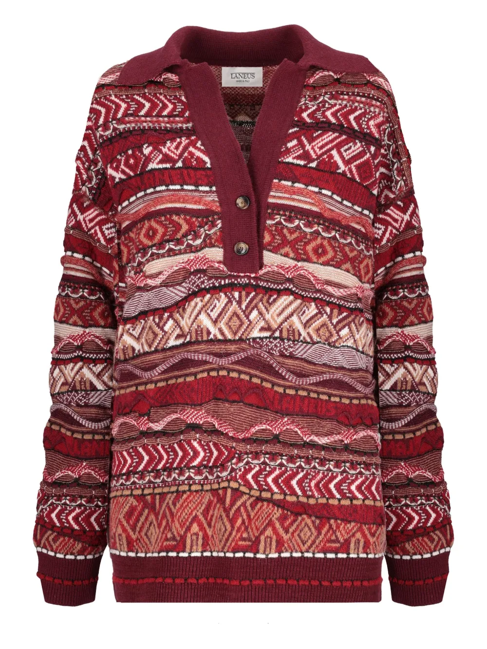 Laneus playera tipo polo tejida | rojo | Image 1