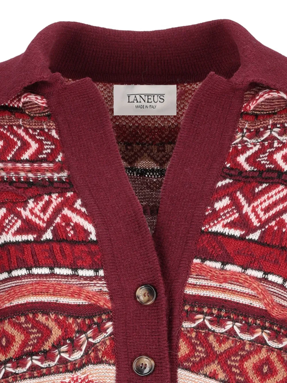 Laneus Polo knitwear met patroon Rood