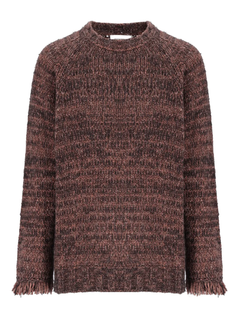 Laneus fringed crew-neck sweater | Brown | Image 1