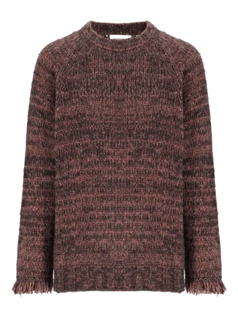 Laneus fringed crew-neck sweater