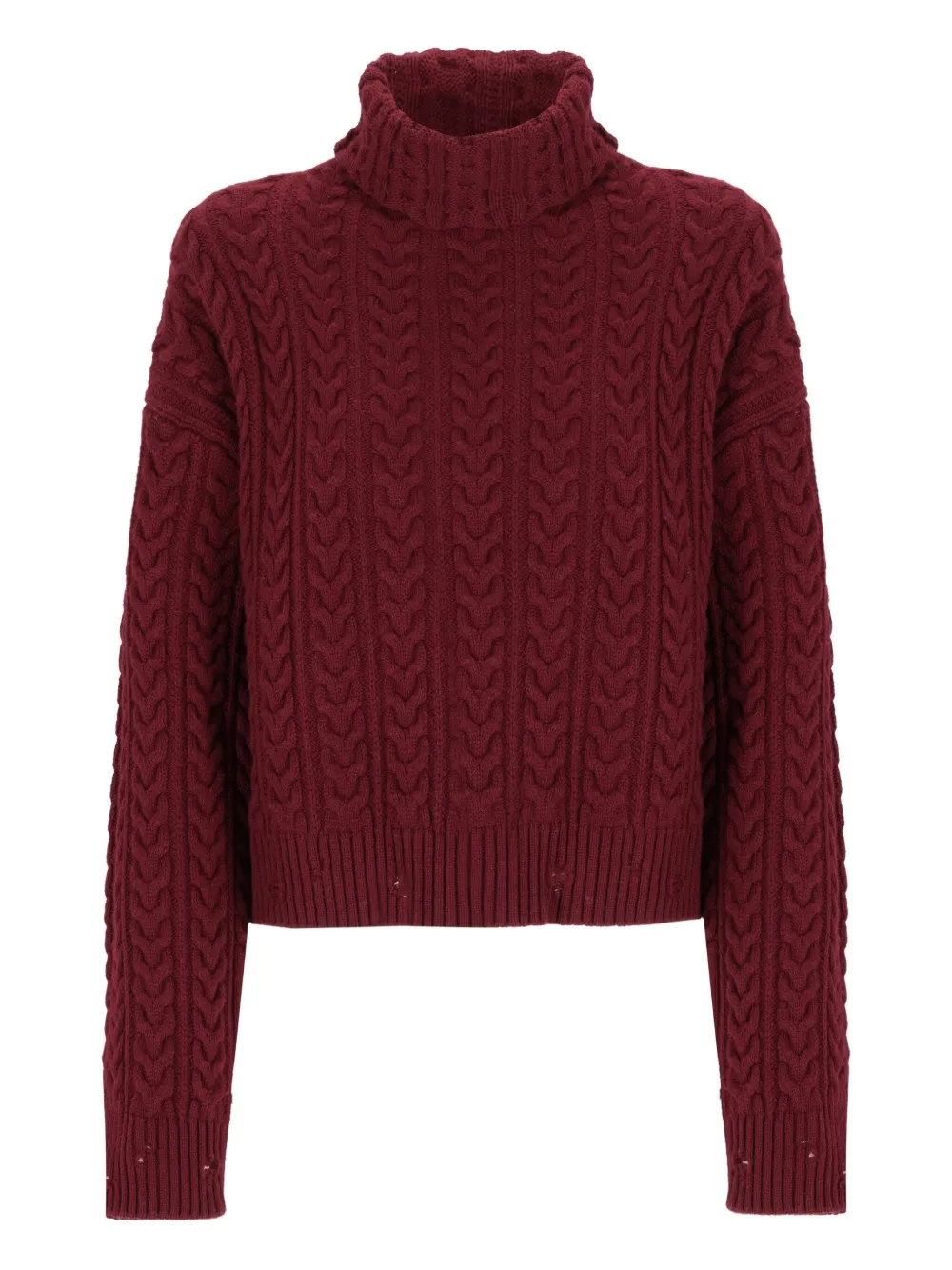 Laneus cable-knit turtleneck sweater | Red | Image 1