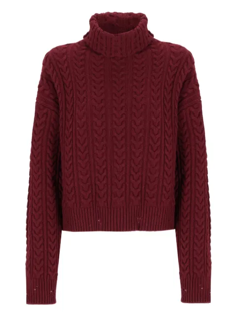Laneus cable-knit turtleneck sweater