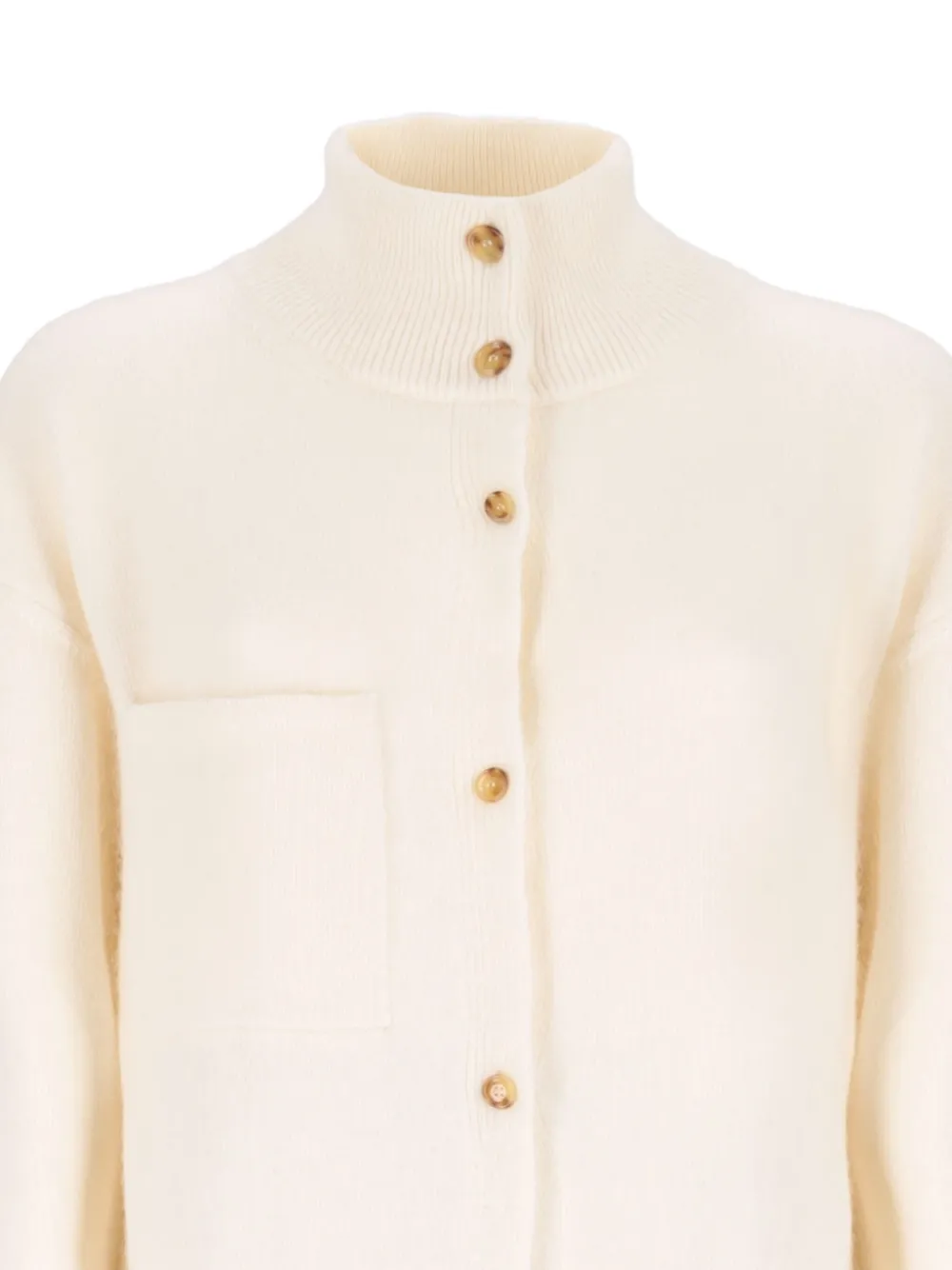 Laneus Knitted Button Jumpsuit In Neutral