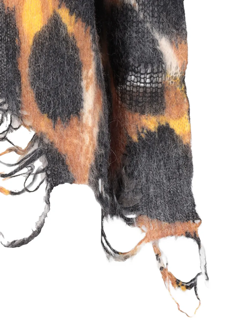 Laneus Gerafelde trui Grijs