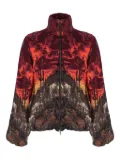 Laneus knitted bomber jacket - Red