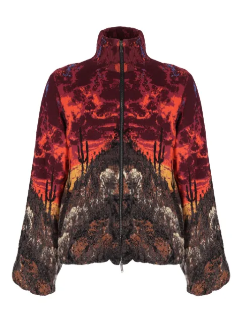 Laneus knitted bomber jacket