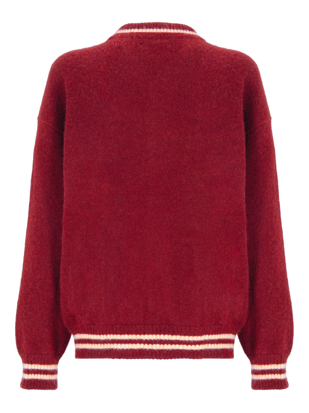 Laneus Knitted Bomber In Red