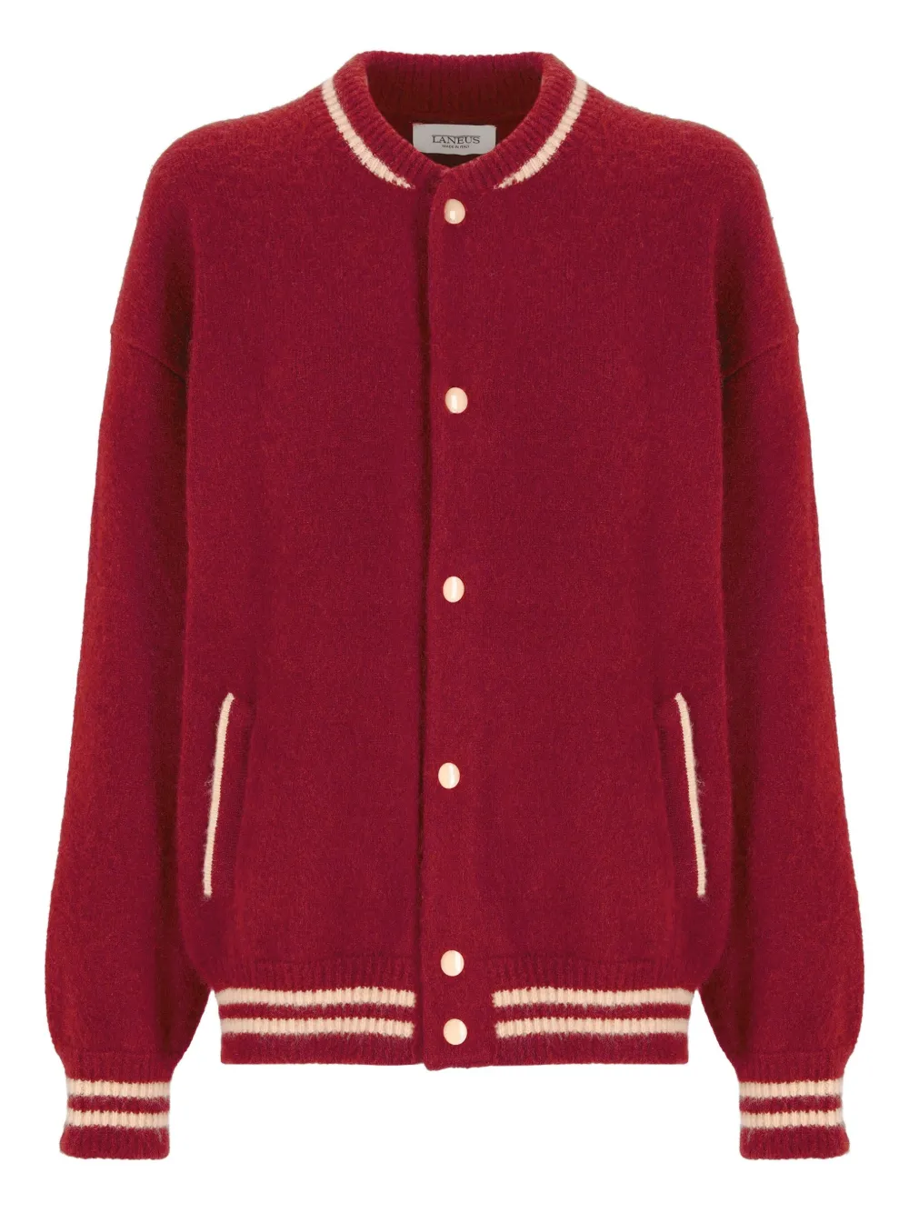 Laneus Knitted Bomber In Red
