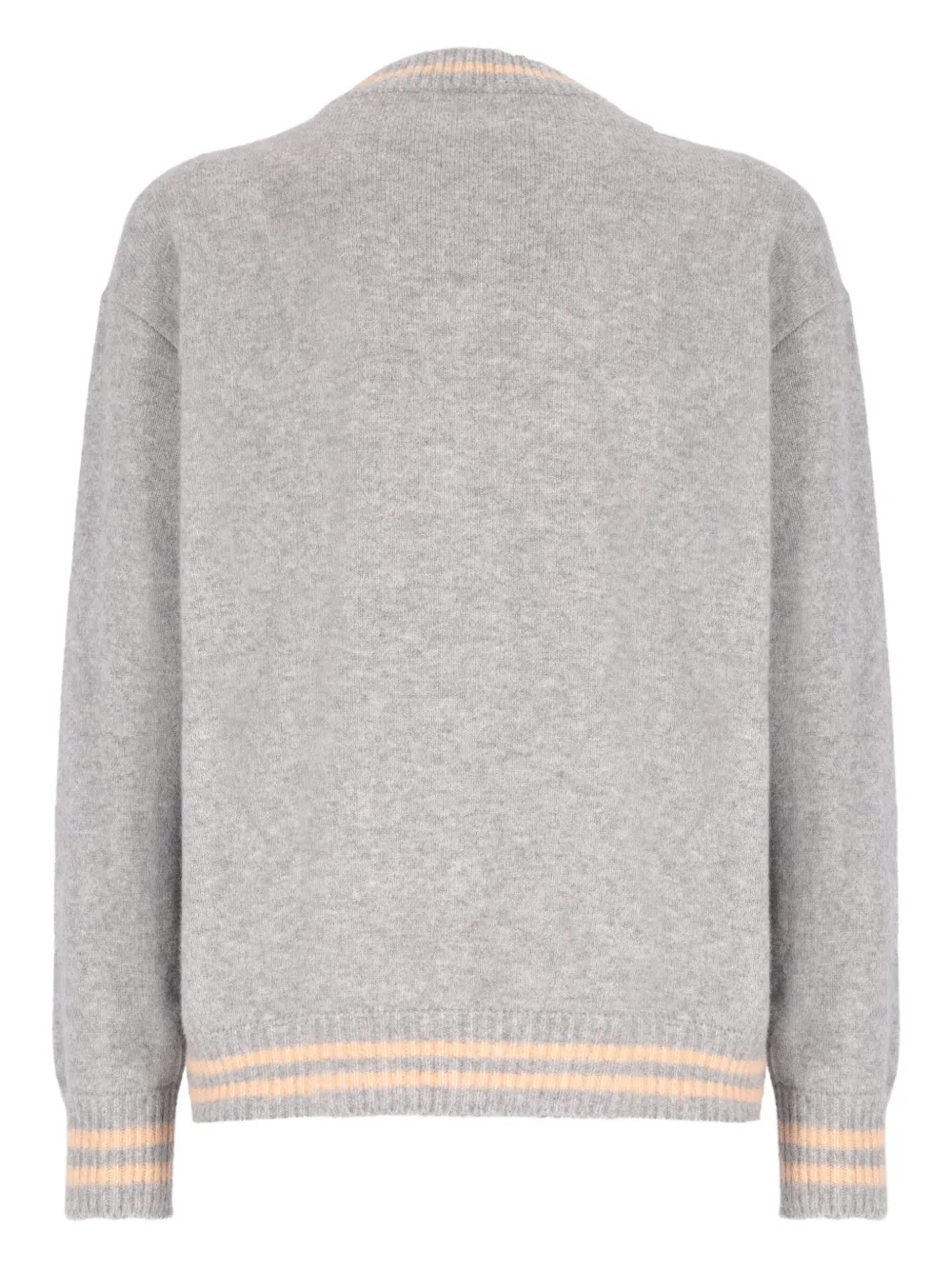 Laneus Snap-button Knitted Bomber Jacket In Gray