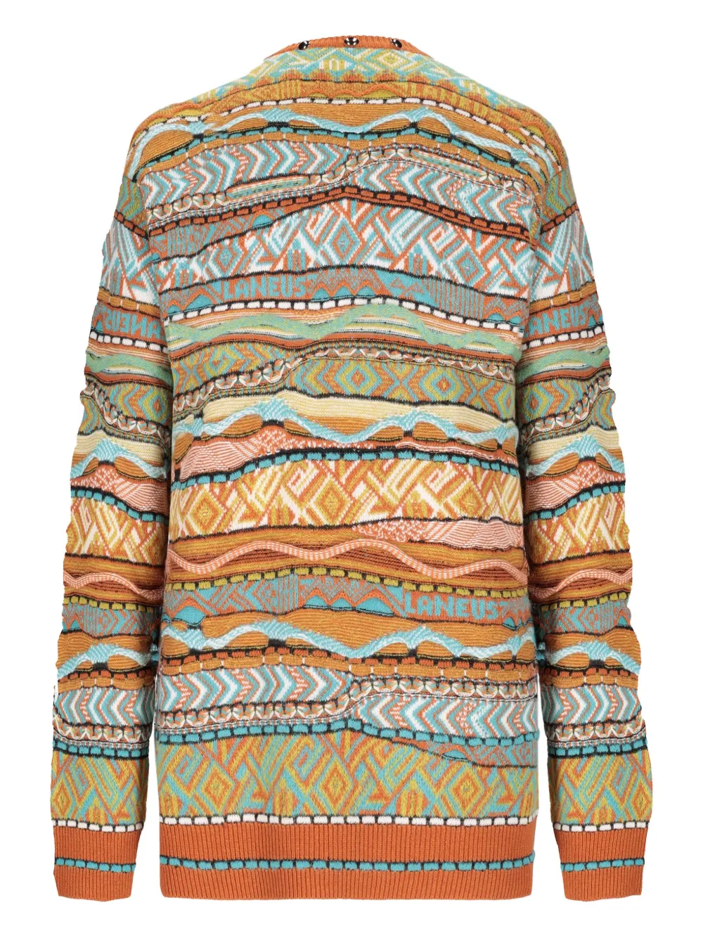 Laneus Studded Knitted Cardigan In Multi