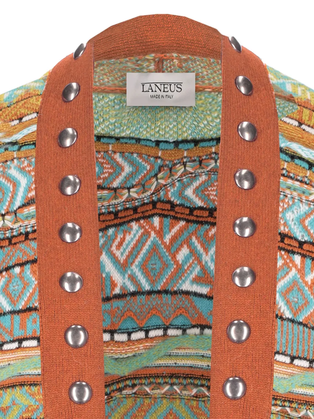 Laneus Studded Knitted Cardigan In Multi