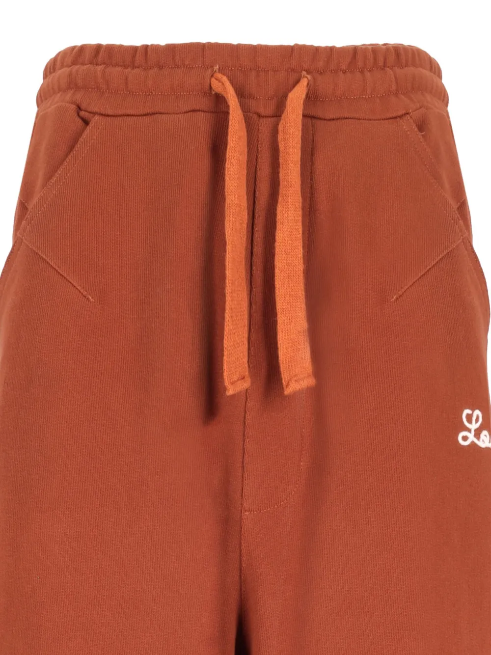Laneus Drawstring-waist Track Pants In Orange