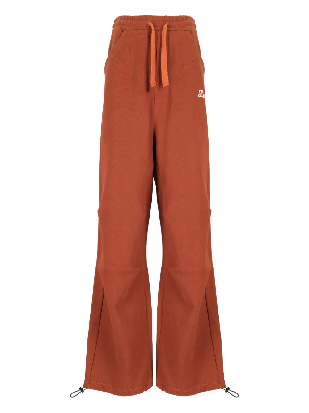 Laneus Drawstring-waist Track Pants In Orange