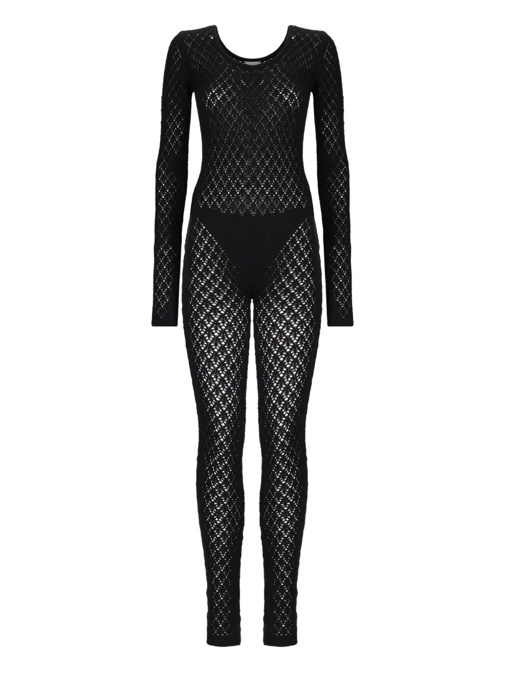 Laneus Knitted Jumpsuit In Black