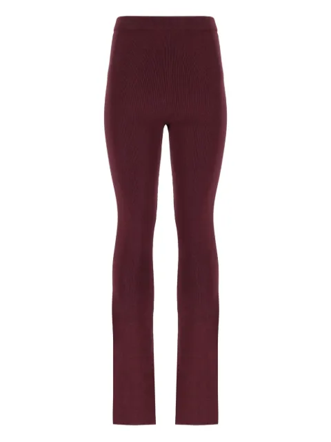 Laneus ribbed flared trousers