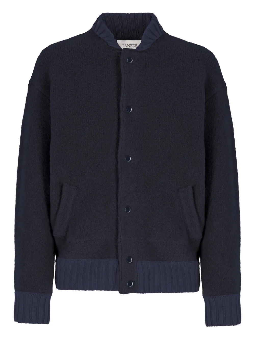 Laneus snap-fastening bomber jacket - ブルー Laneus snap-fastening bomber jacket - ブルー
