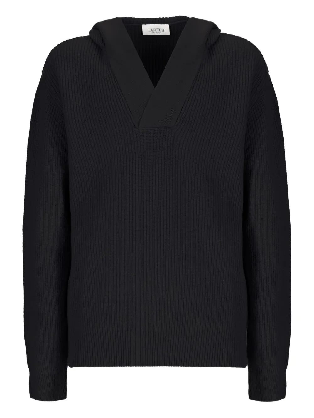Laneus リブ パーカー - 110 NERO/BLACK Laneus リブ パーカー - 110 NERO/BLACK