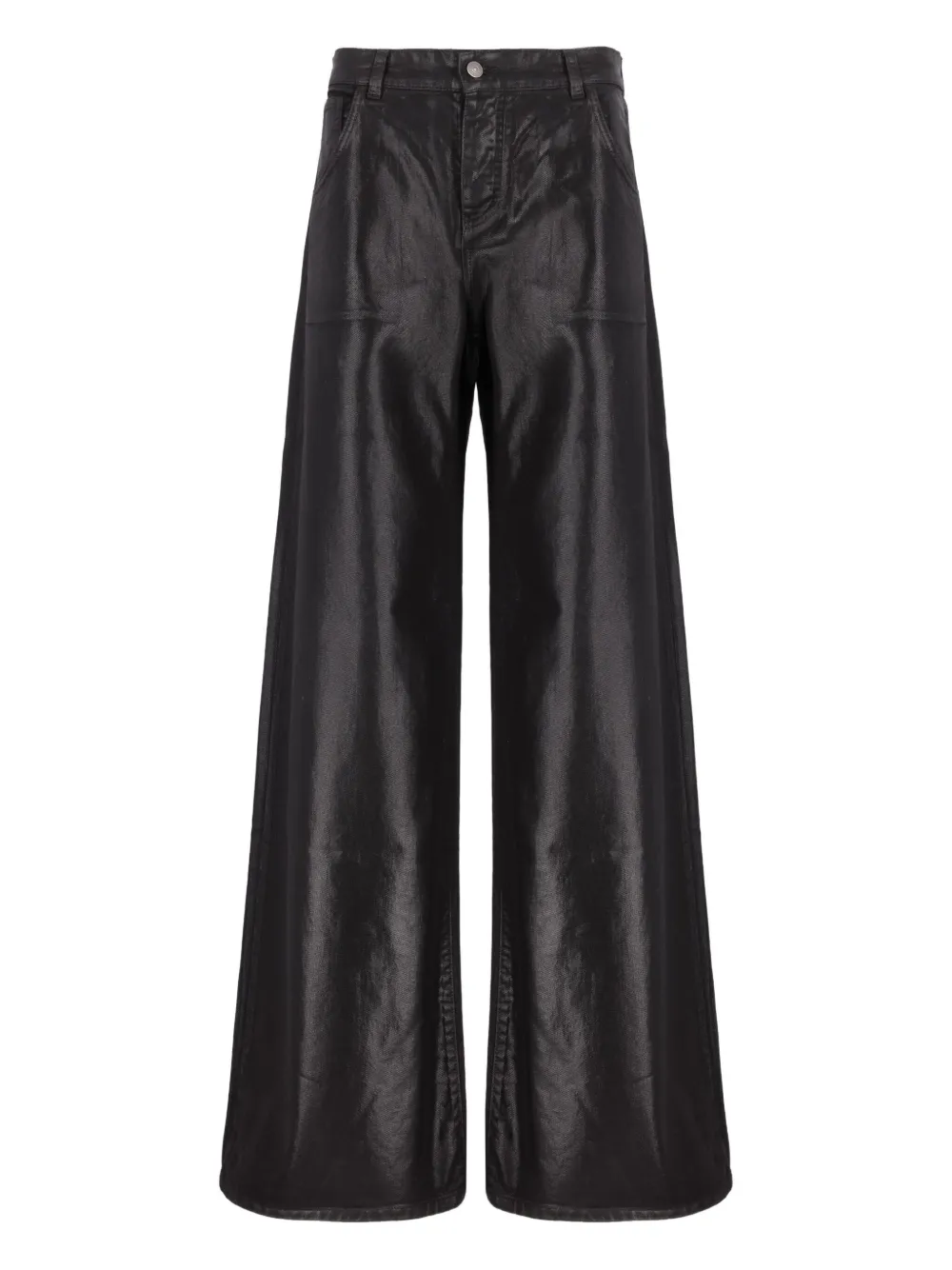 Laneus metallic-effect buttoned trousers | Black | Image 1