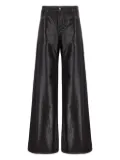 Laneus metallic-effect buttoned trousers - Black