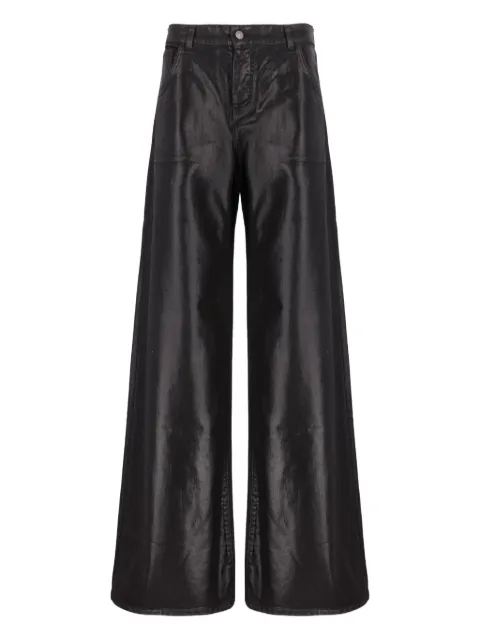Laneus metallic-effect buttoned trousers
