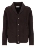 Laneus waffle-knit wool cardigan - Brown