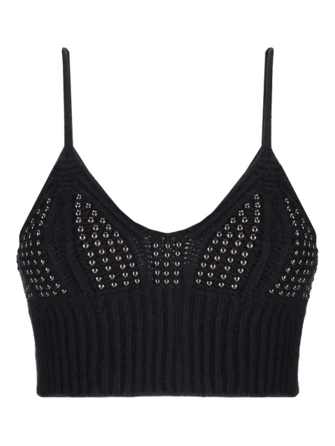 Laneus embellished knitted top