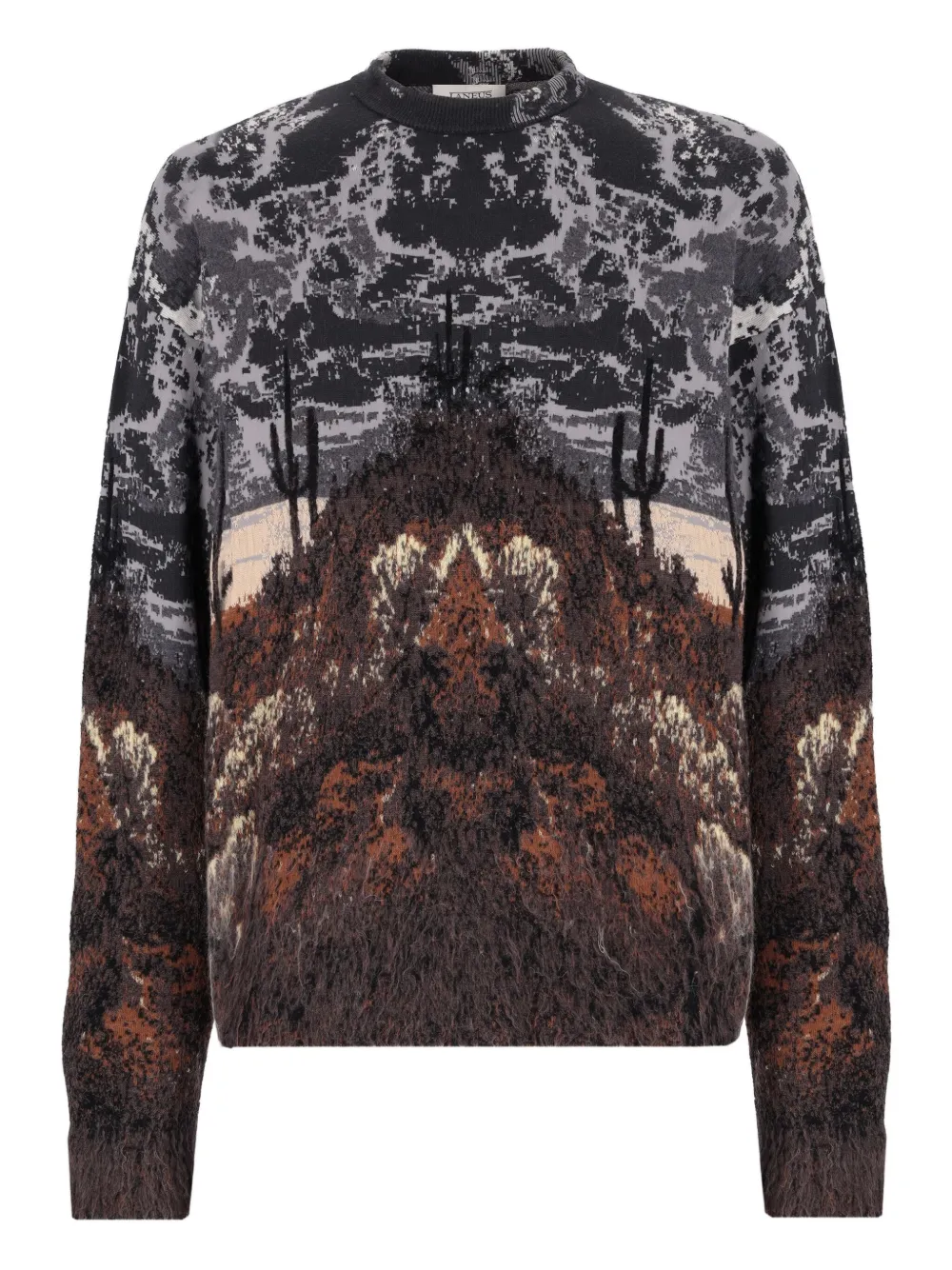 Laneus patterned-jacquard sweater | Brown | Image 1