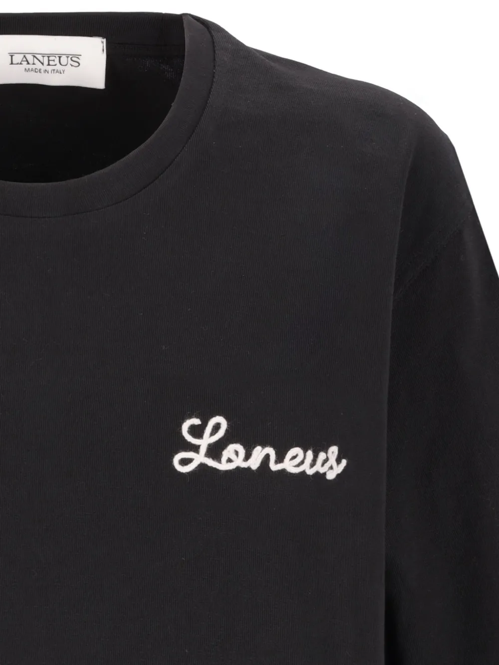 Laneus T-shirt met logo Zwart