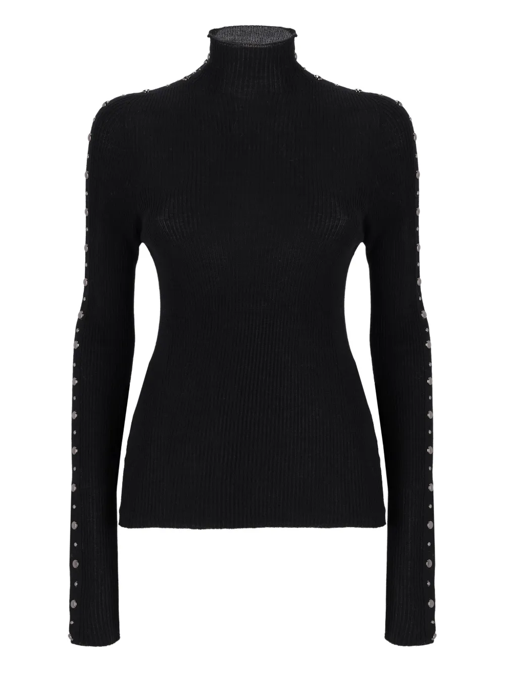 Laneus ribbed turtleneck embellished sweater | Black | Image 1